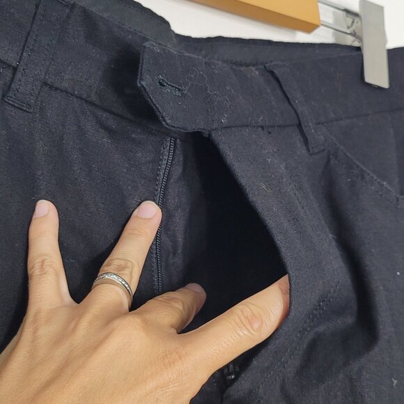 Point Zero Black Mid Rise Straight Leg Cotton Blend Pant Size 30/32 - Picture 5 of 15